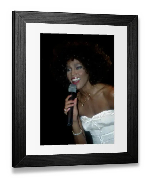 Framed Print : Whitney Houston Performing