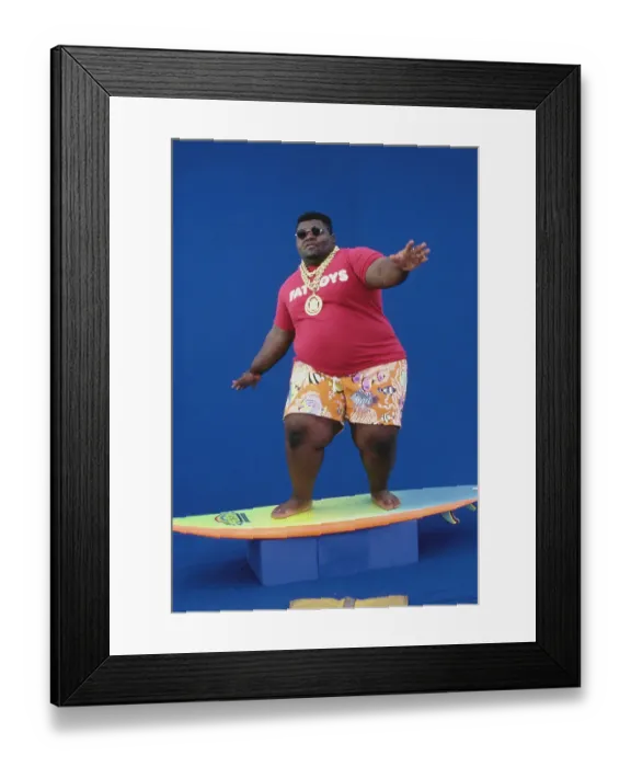 Framed Print : Rapper Buff Love On A Surfboard Framed Print : Rapper Buff Love On A Surfboard