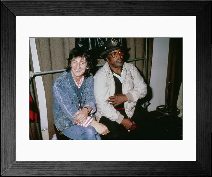 Framed Print : Ron Wood And Bo Diddley Framed Print : Ron Wood And Bo Diddley