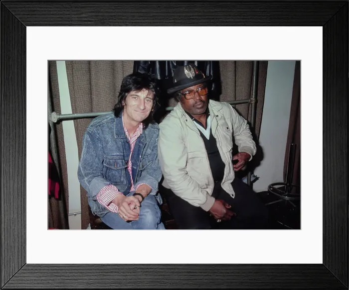 Framed Print : Ron Wood And Bo Diddley Framed Print : Ron Wood And Bo Diddley