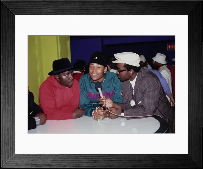 Framed Print : LL Cool J And E Love In Interview Framed Print : LL Cool J And E Love In Interview
