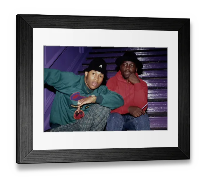 Framed Print : Rappers LL Cool J and E Love Framed Print : Rappers LL Cool J and E Love