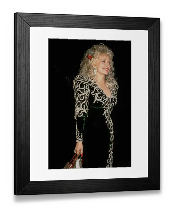 Framed Print : Dolly Parton Attends Sandy Gallin's Christmas Party