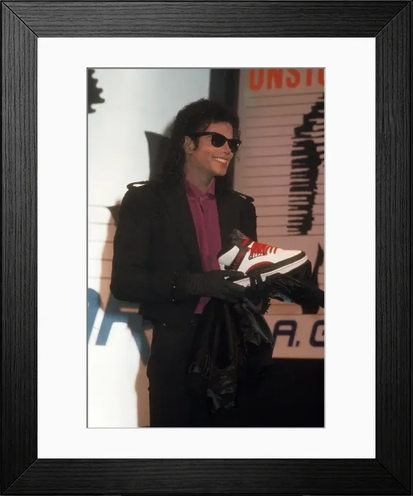 Framed Print : Pop Star With His Signature LA Gear Sneakers