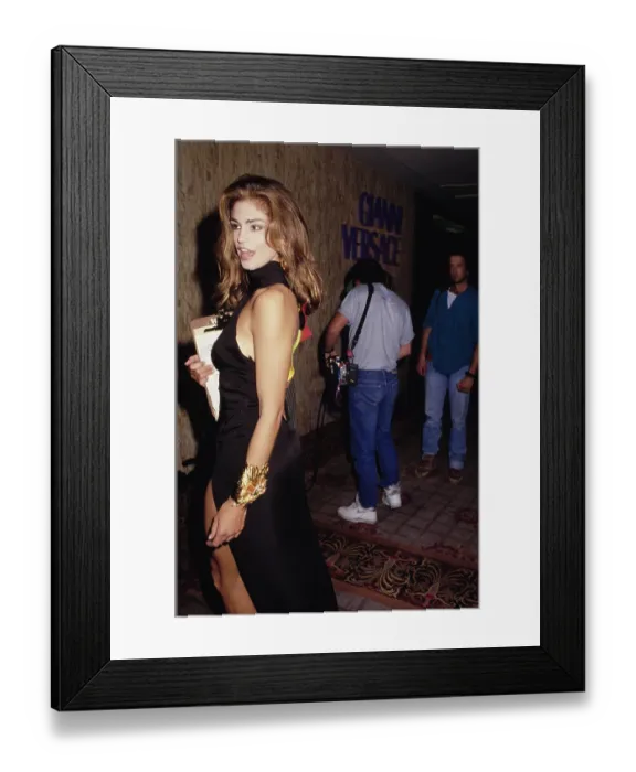 Framed Print : Cindy Crawford During The 5th Annual California Fashion Industry Friends Of Aids Project