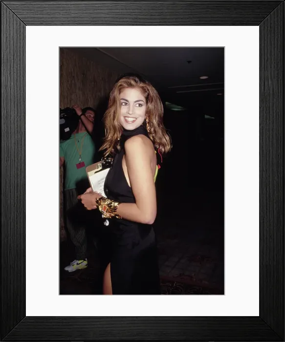 Framed Print : Cindy Crawford During The 5th Annual California Fashion Industry Friends Of Aids Project