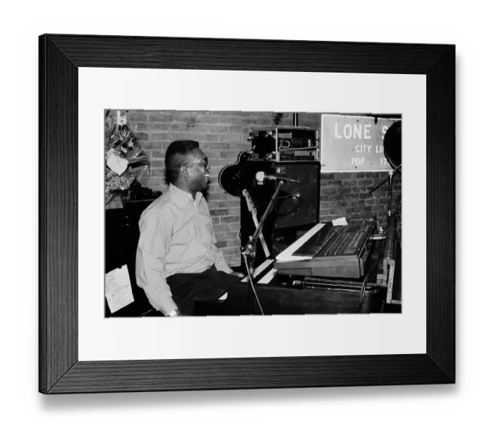 Framed Print : Booker T. American musician Booker T Jones plays the keyboards at a Stax Framed Print : Booker T. American musician Booker T Jones plays the keyboards at a Stax