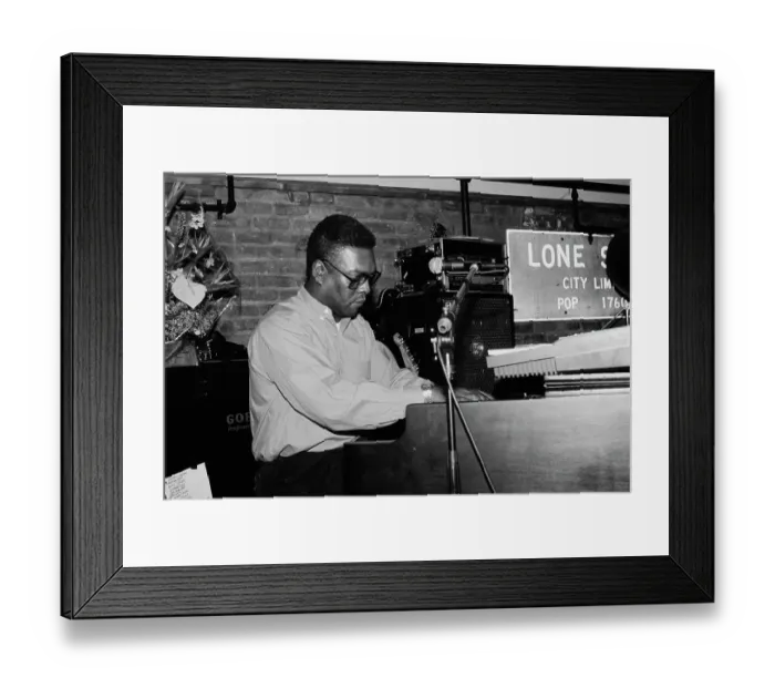 Framed Print : Booker T. American musician Booker T Jones plays the keyboards at a Stax Framed Print : Booker T. American musician Booker T Jones plays the keyboards at a Stax