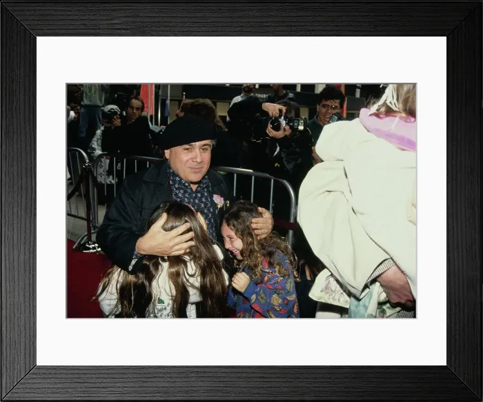 Framed Print : Danny DeVito And Family Attend Hook Premiere Framed Print : Danny DeVito And Family Attend Hook Premiere