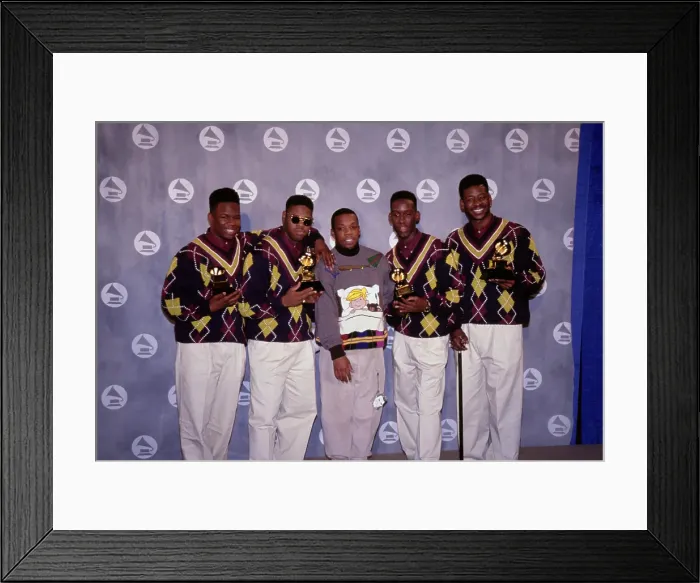Framed Print : Boyz II Men And Michael Bivins During 34th Annual Grammy Awards Framed Print : Boyz II Men And Michael Bivins During 34th Annual Grammy Awards