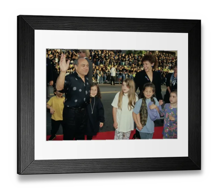 Framed Print : Danny DeVito, Rhea Perlman And Family Attend Batman Returns Premiere Framed Print : Danny DeVito, Rhea Perlman And Family Attend Batman Returns Premiere
