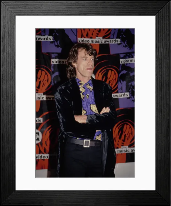 Framed Print : Mick Jagger Attends 1992 MTV Video Music Awards Framed Print : Mick Jagger Attends 1992 MTV Video Music Awards