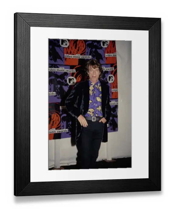 Framed Print : Mick Jagger Attends 1992 MTV Video Music Awards