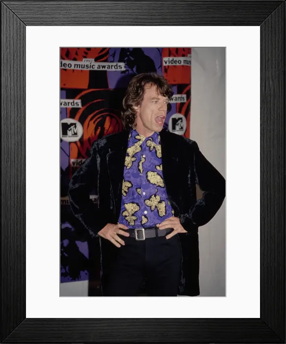 Framed Print : Mick Jagger Attends 1992 MTV Video Music Awards Framed Print : Mick Jagger Attends 1992 MTV Video Music Awards