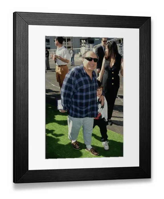 Framed Print : Danny DeVito And Family Attend Teenage Mutant Ninja Turtles III Premiere
