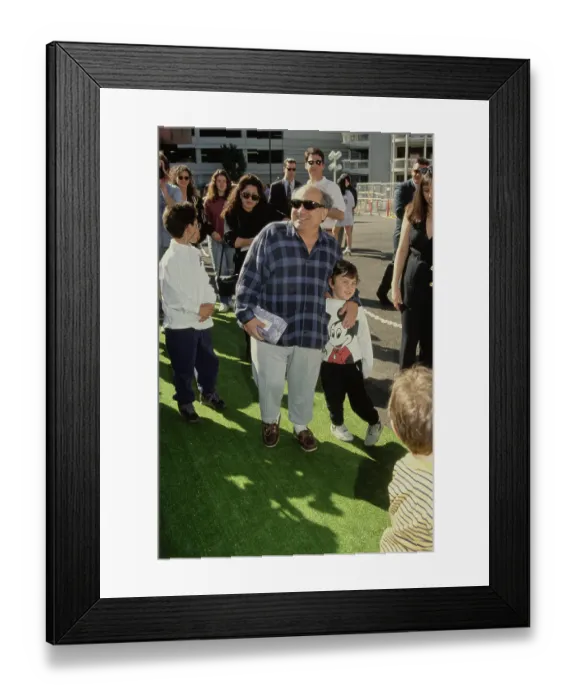 Framed Print : Danny DeVito And Family Attend Teenage Mutant Ninja Turtles III Premiere