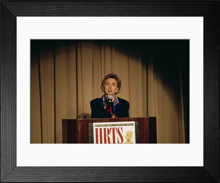 Framed Print : Hillary Clinton At HRTS Framed Print : Hillary Clinton At HRTS