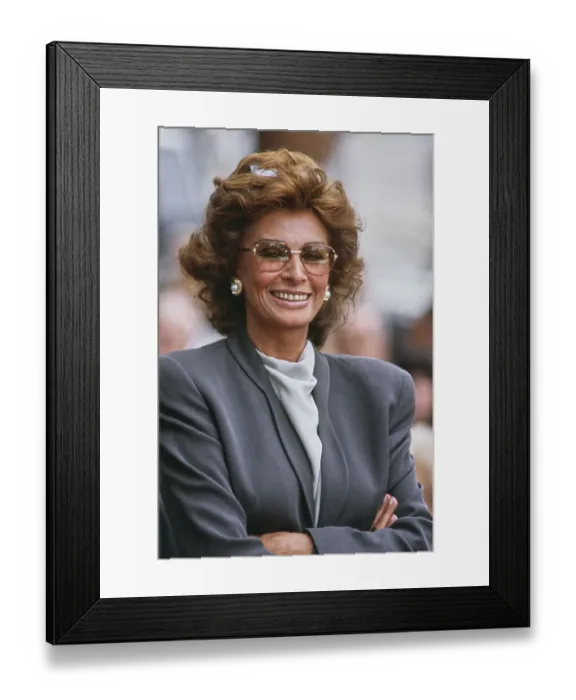 Framed Print : Sophia Loren's Hollywood Walk of Fame Star Ceremony