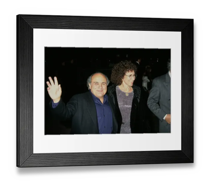 Framed Print : Danny DeVito and Rhea Perlman Attend Junior Premiere Framed Print : Danny DeVito and Rhea Perlman Attend Junior Premiere