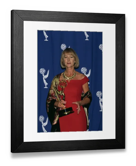 Framed Print : Helen Mirren Wins Emmy Award Framed Print : Helen Mirren Wins Emmy Award
