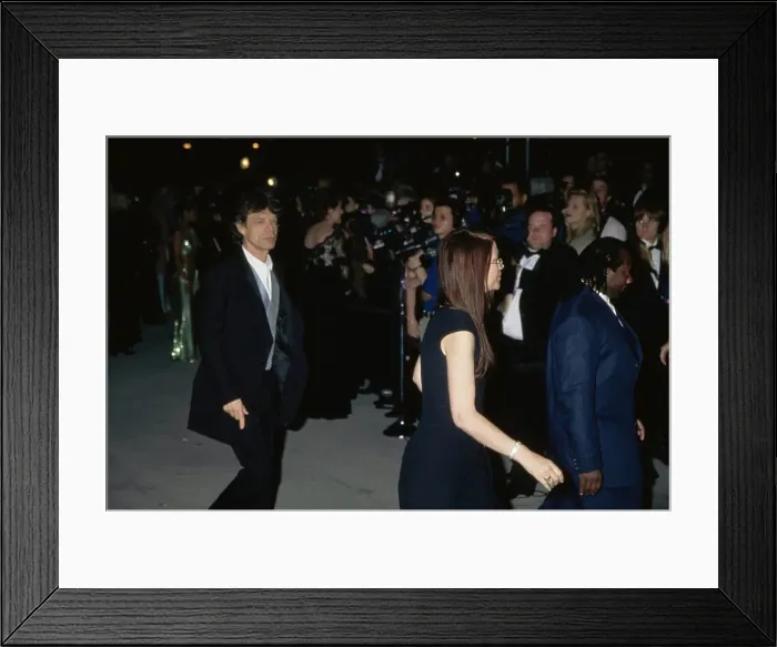 Framed Print : Mick Jagger Attends 1997 Vanity Fair Oscar Party