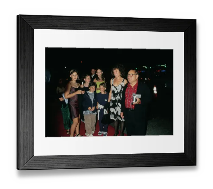 Framed Print : Rhea Pearlman, Danny DeVito & Family Attend L.A. Confidential Premiere Framed Print : Rhea Pearlman, Danny DeVito & Family Attend L.A. Confidential Premiere
