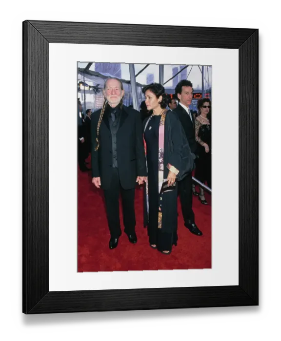 Framed Print : Willie Nelson And Annie D'Angelo Attend 42nd Annual Grammy Awards Framed Print : Willie Nelson And Annie D'Angelo Attend 42nd Annual Grammy Awards