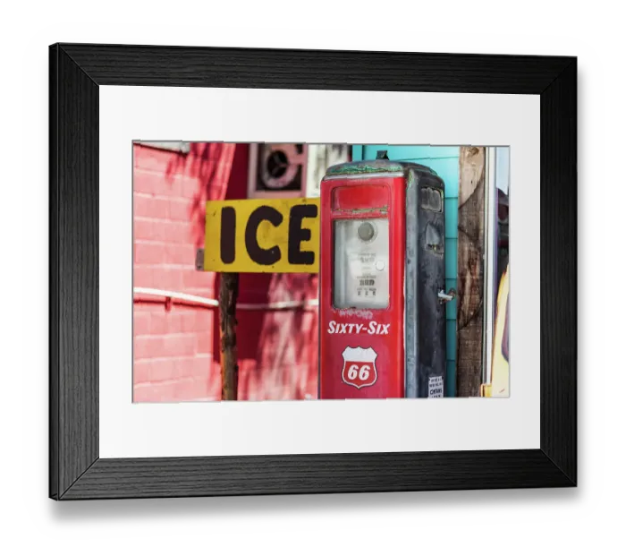 Framed Print : Vintage gas pump along the historic Route 66 in Arizona Framed Print : Vintage gas pump along the historic Route 66 in Arizona