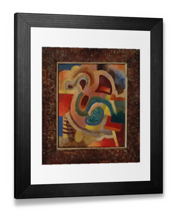 Framed Print : Abstract Composition No 8, 1913. Artist: Baranov-Rossiné, Vladimir Davidovich (1888-1942)