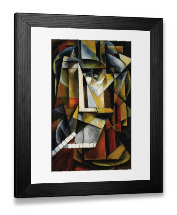 Framed Print : Abstract Cubist Composition. Artist: Klyun, Ivan Vassilyevich (1873-1942) Framed Print : Abstract Cubist Composition. Artist: Klyun, Ivan Vassilyevich (1873-1942)