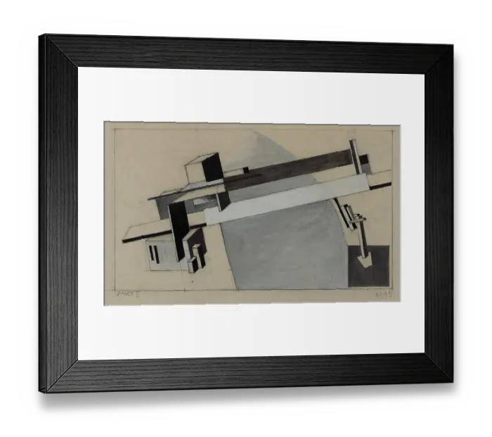 Framed Print : Bridge I. Artist: Lissitzky, El (1890-1941) Framed Print : Bridge I. Artist: Lissitzky, El (1890-1941)