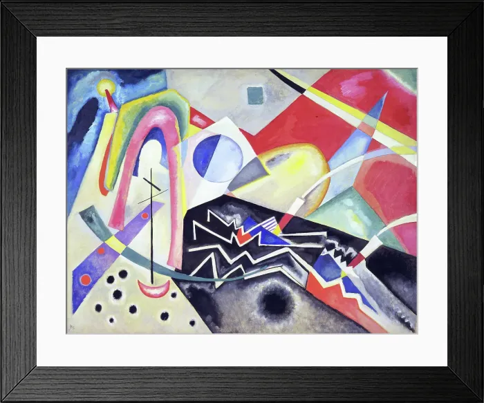 Framed Print : White Zig Zags