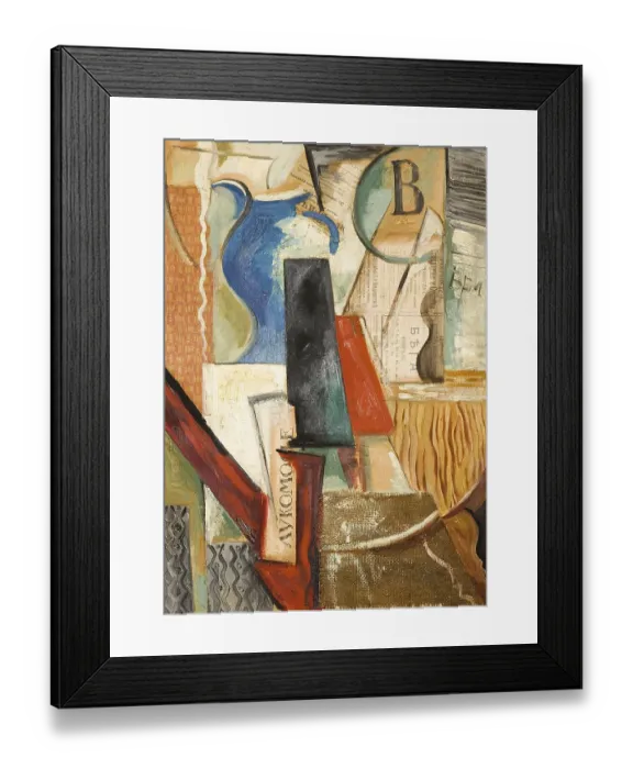 Framed Print : Collage With Blue Pot. Creator: Pestel Framed Print : Collage With Blue Pot. Creator: Pestel