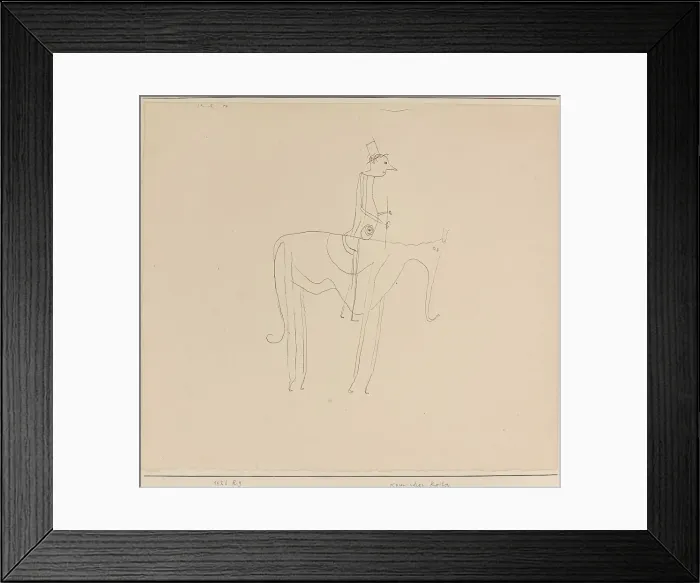 Framed Print : Komischer Reiter (Comic Rider)