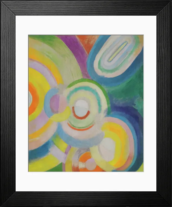 Framed Print : Colored Discs