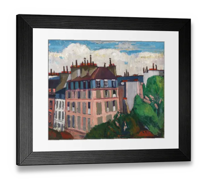 Framed Print : Rooftops, Paris, 1909-1912. Artist H Lyman Sayen