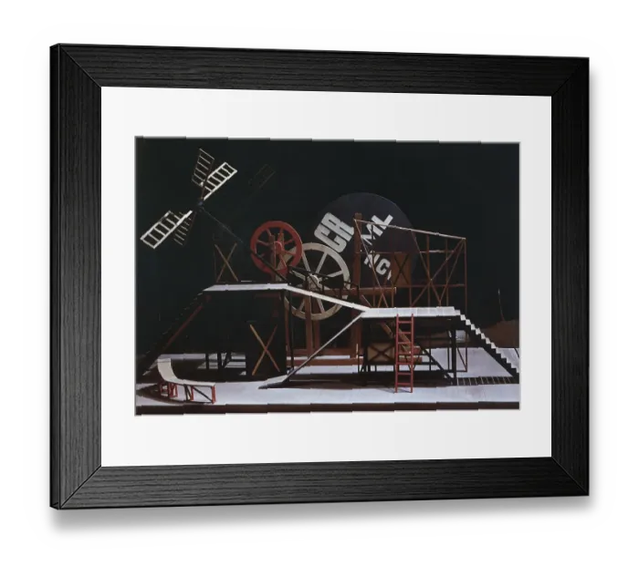 Framed Print : Stage design for the theatre play The Magnificent Cuckold (Le Cocu Magnifique) by F. Crommelynck. Artist: Popova, Lyubov Sergeyevna (1889-1924) Framed Print : Stage design for the theatre play The Magnificent Cuckold (Le Cocu Magnifique) by F. Crommelynck. Artist: Popova, Lyubov Sergeyevna (1889-1924)