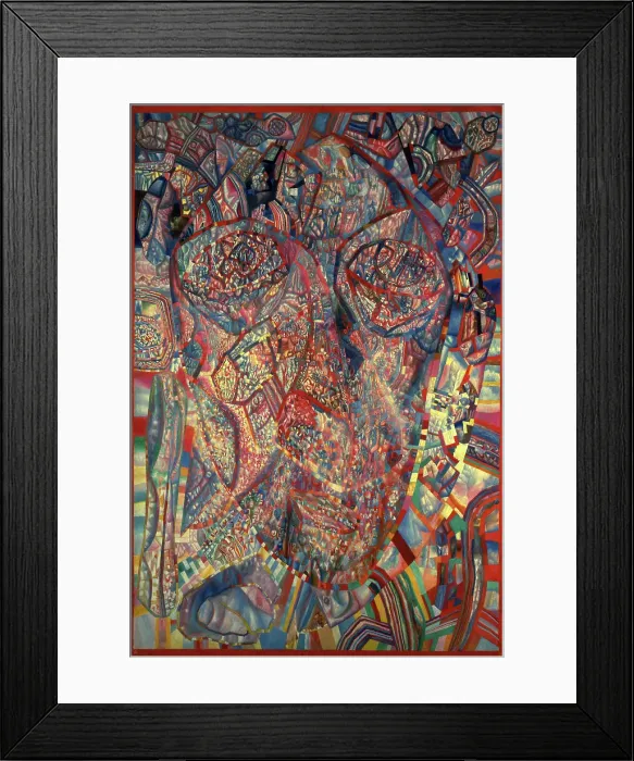 Framed Print : A living Head, 1923. Artist: Filonov, Pavel Nikolayevich (1883-1941)