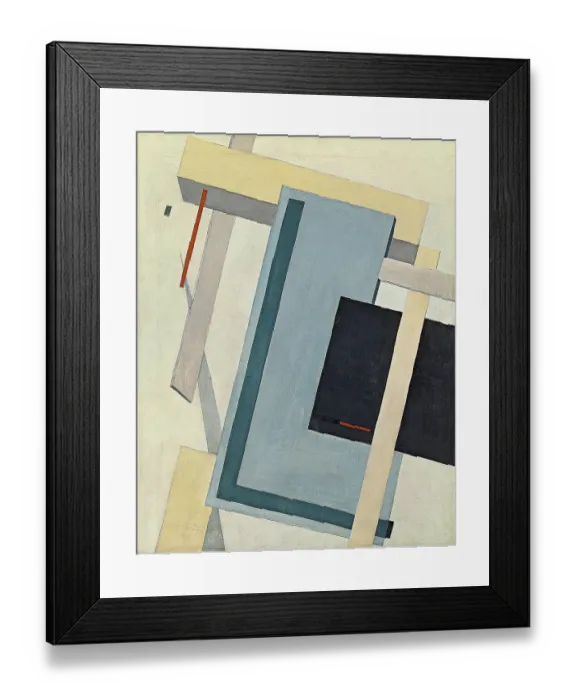 Framed Print : Proun 4 B, 1919-1920. Artist: Lissitzky, El (1890-1941)
