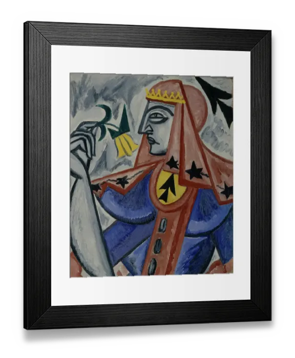 Framed Print : Queen of spades, 1913-1914. Artist: Rozanova, Olga Vladimirovna (1886-1918)