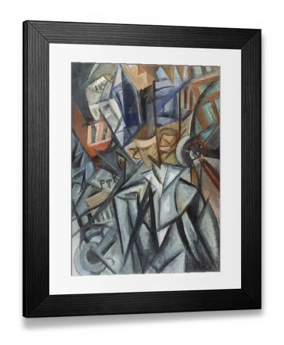 Framed Print : Man on the Street (Analysis of Volumes), 1913. Artist: Rozanova, Olga Vladimirovna (1886-1918) Framed Print : Man on the Street (Analysis of Volumes), 1913. Artist: Rozanova, Olga Vladimirovna (1886-1918)