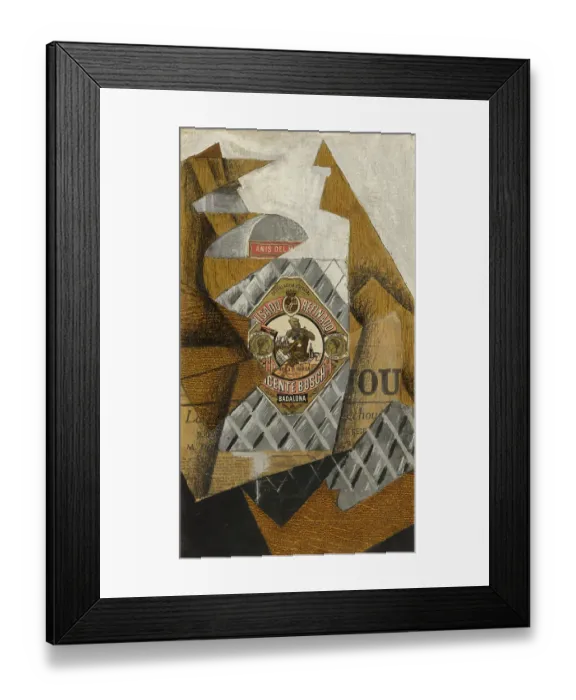 Framed Print : The Bottle of Anís del Mono (La bouteille d'anis), 1914. Artist: Gris, Juan (1887-1927) Framed Print : The Bottle of Anís del Mono (La bouteille d'anis), 1914. Artist: Gris, Juan (1887-1927)