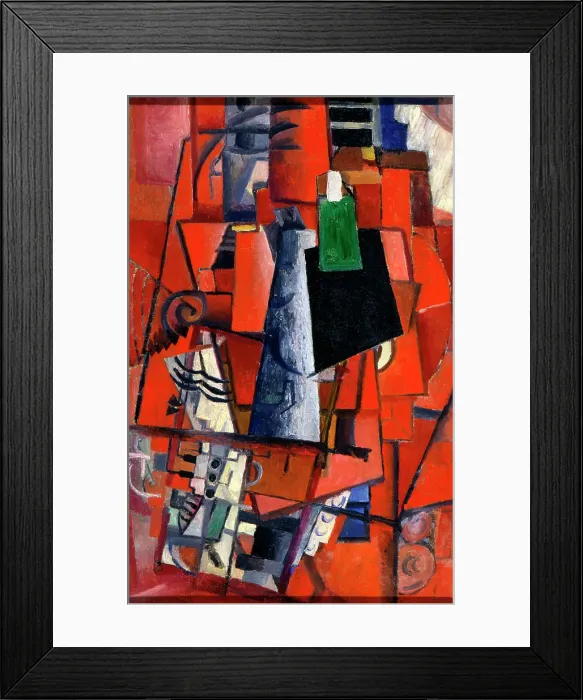 Framed Print : A Woman at the Piano, 1913. Artist: Kazimir Malevich Framed Print : A Woman at the Piano, 1913. Artist: Kazimir Malevich