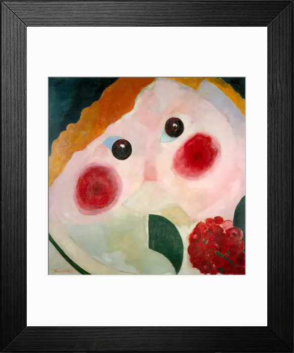 Framed Print : Girl with Ranunculus, 1914. Artist: Doesburg, Theo van (1883-1931) Framed Print : Girl with Ranunculus, 1914. Artist: Doesburg, Theo van (1883-1931)