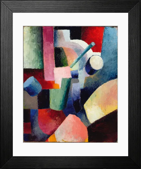 Framed Print : Colored Composition of Forms, 1914. Artist: Macke, August (1887-1914) Framed Print : Colored Composition of Forms, 1914. Artist: Macke, August (1887-1914)