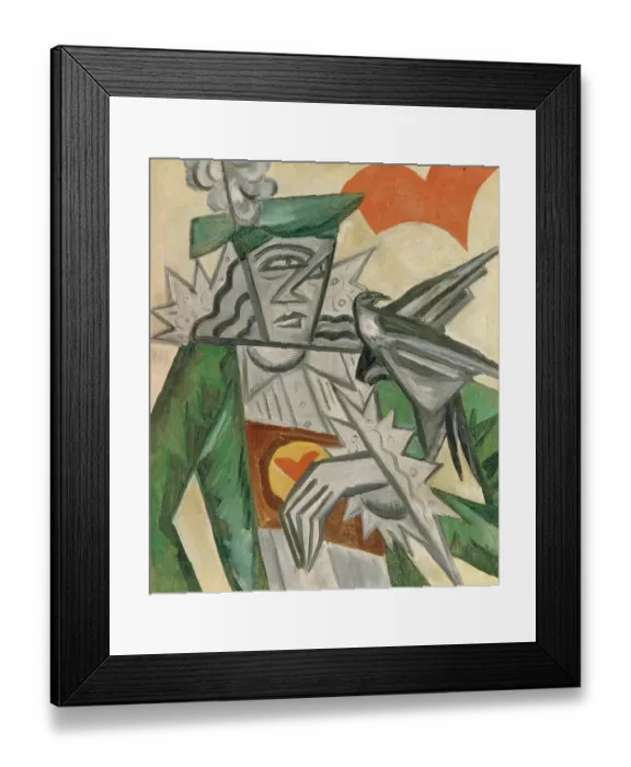 Framed Print : Jack of Hearts, 1913-1914. Artist: Rozanova, Olga Vladimirovna (1886-1918)
