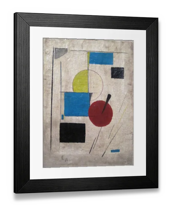 Framed Print : Suprematist Composition, 1921. Artist: Lissitzky, El (1890-1941) Framed Print : Suprematist Composition, 1921. Artist: Lissitzky, El (1890-1941)