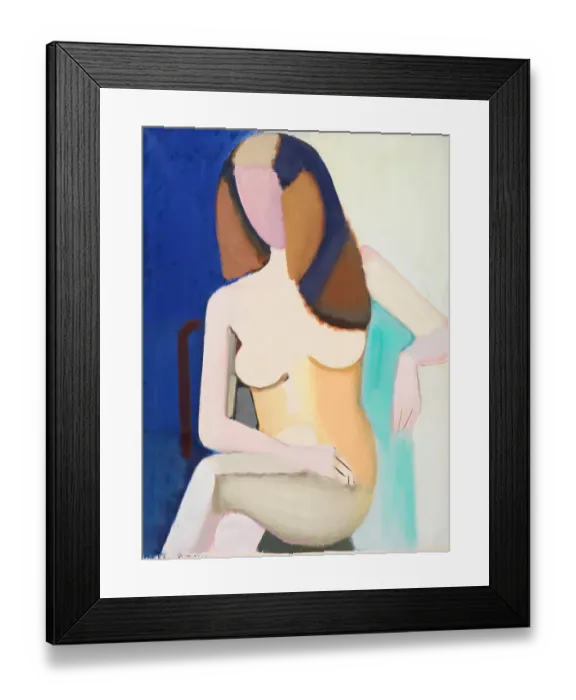Framed Print : Seated Female Nude Framed Print : Seated Female Nude