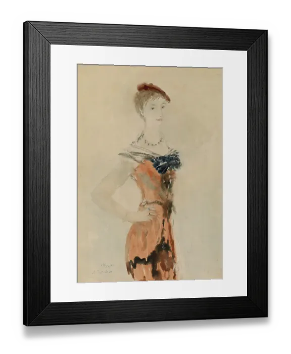 Framed Print : Lady with a Red Beret, 1935. Artist: Sokolov, Mikhail Xenofontovich (1885-1947) Framed Print : Lady with a Red Beret, 1935. Artist: Sokolov, Mikhail Xenofontovich (1885-1947)