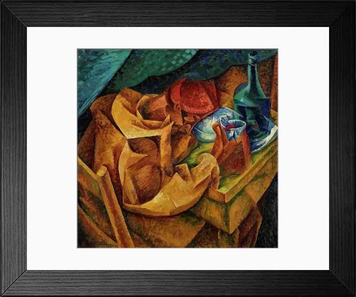Framed Print : The Drinker, by Umberto Boccioni, 1914, 20th Century, oil on canvas, 87.5 x 87.5 cm